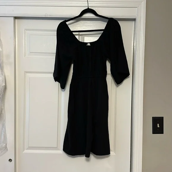 pact black dress Pact Women's Fit and Flare Strapless Dress Made With Organic Cotton
